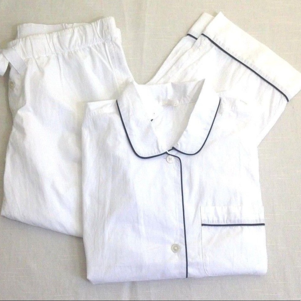 2 Piece J.Crew New Girl Vintage Piped Pajama Set